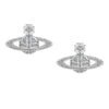 Vivienne Westwood Crystal Mini Bas Relief Earrings, Platinum Plated