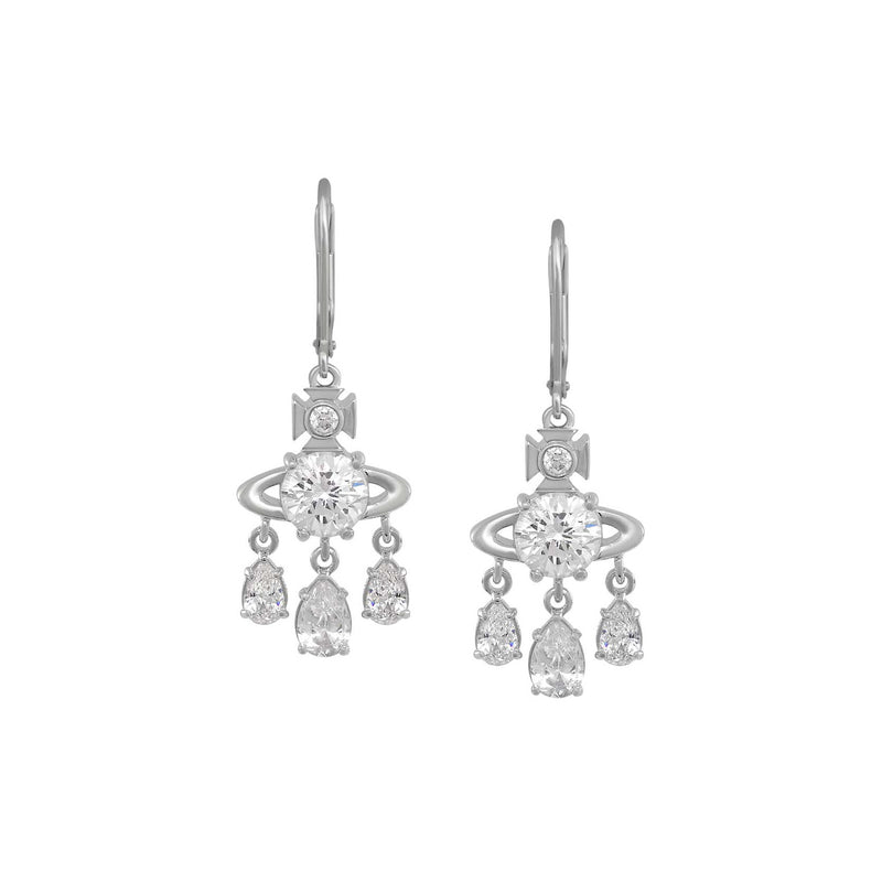 Vivienne Westwood Joaquina Earrings, Platinum Plated