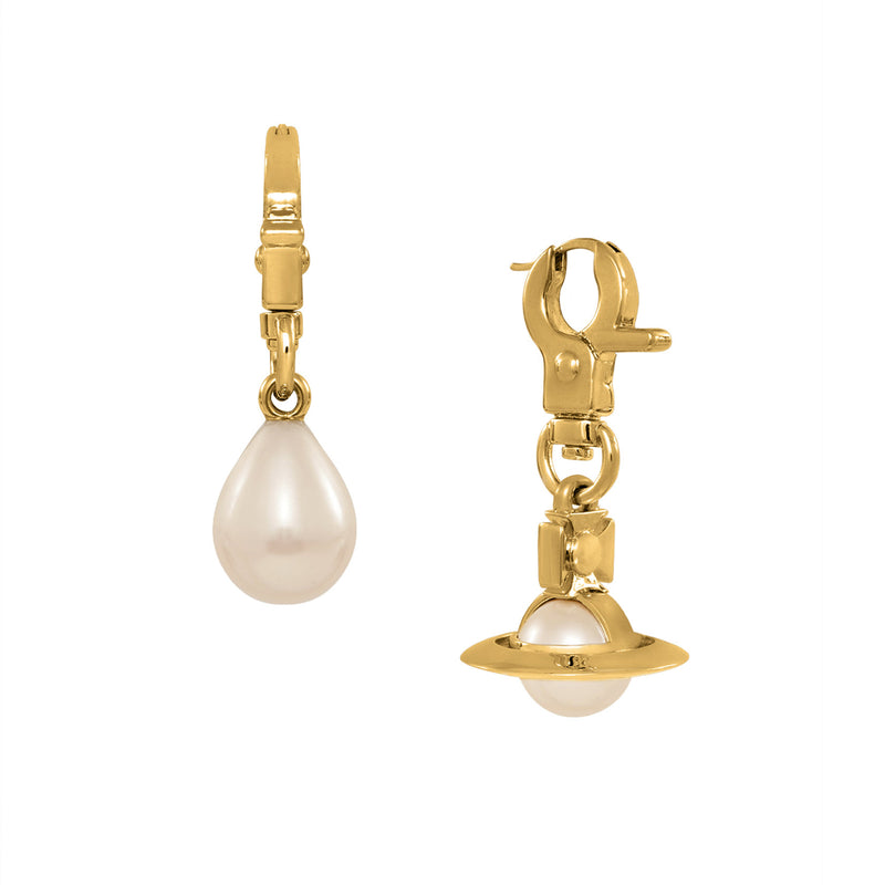 Vivienne Westwood Claude Small Earrings, Gold Plated