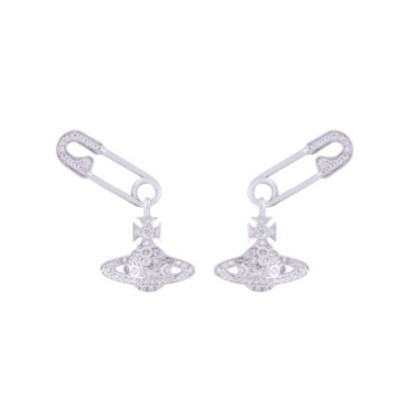 Vivienne Westwood Rhodium Lucrece Earrings