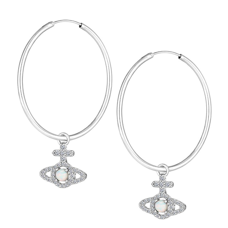 Vivienne Westwood Olympia Hoop Earrings, Platinum Plated