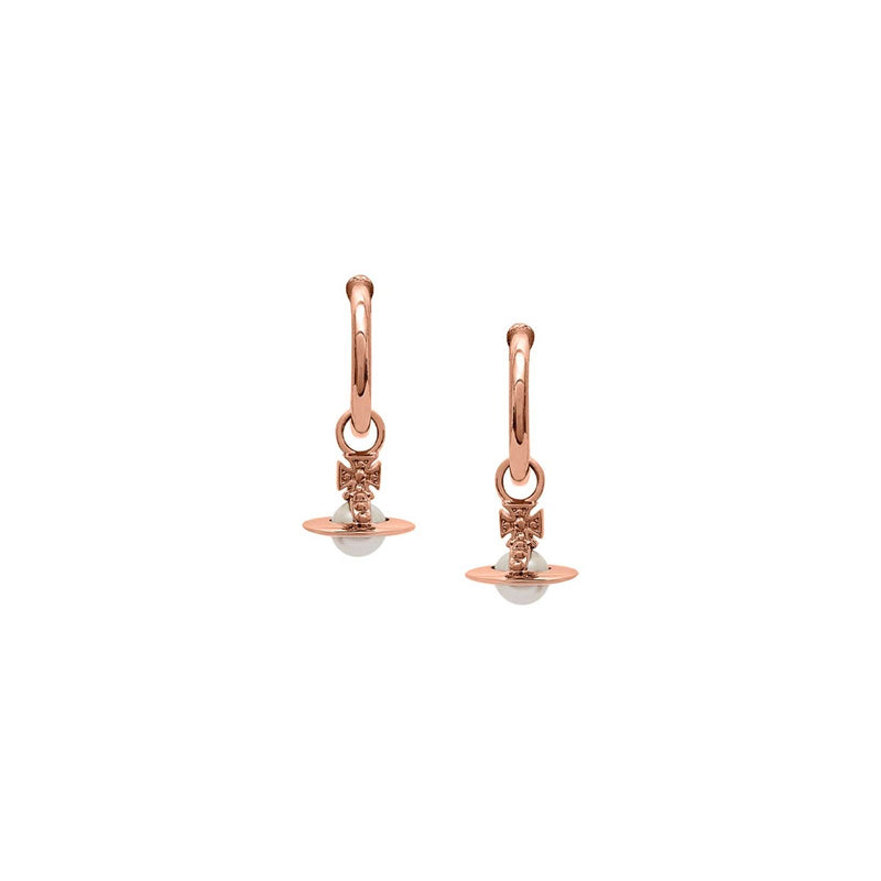 Vivienne Westwood Layla Creamrose Pearl Earrings, Rose Gold Plated