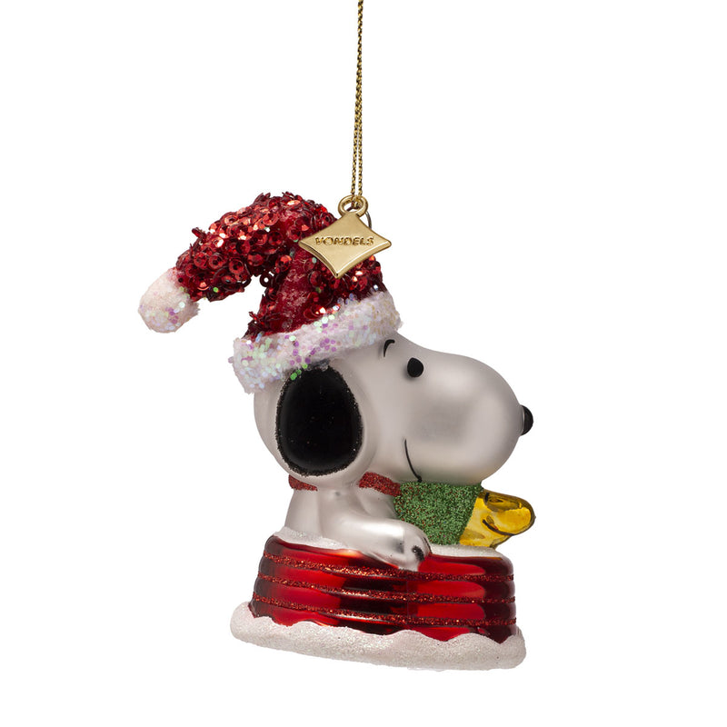 Vondels Snoopy & Woodstock Christmas Hanging Decoration