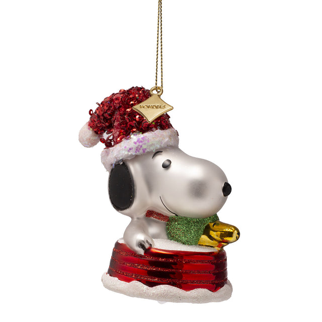 Vondels Snoopy & Woodstock Christmas Hanging Decoration