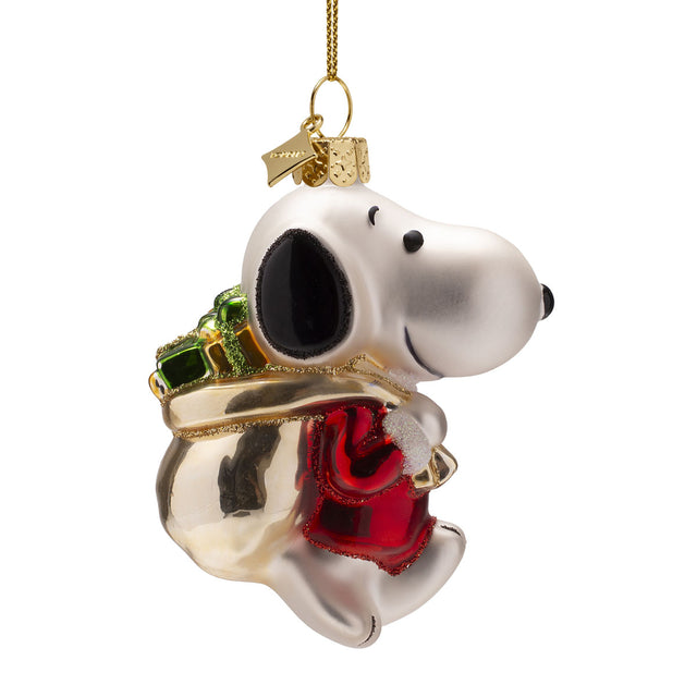 Vondels Snoopy with Gift Bag Christmas Hanging Decoration