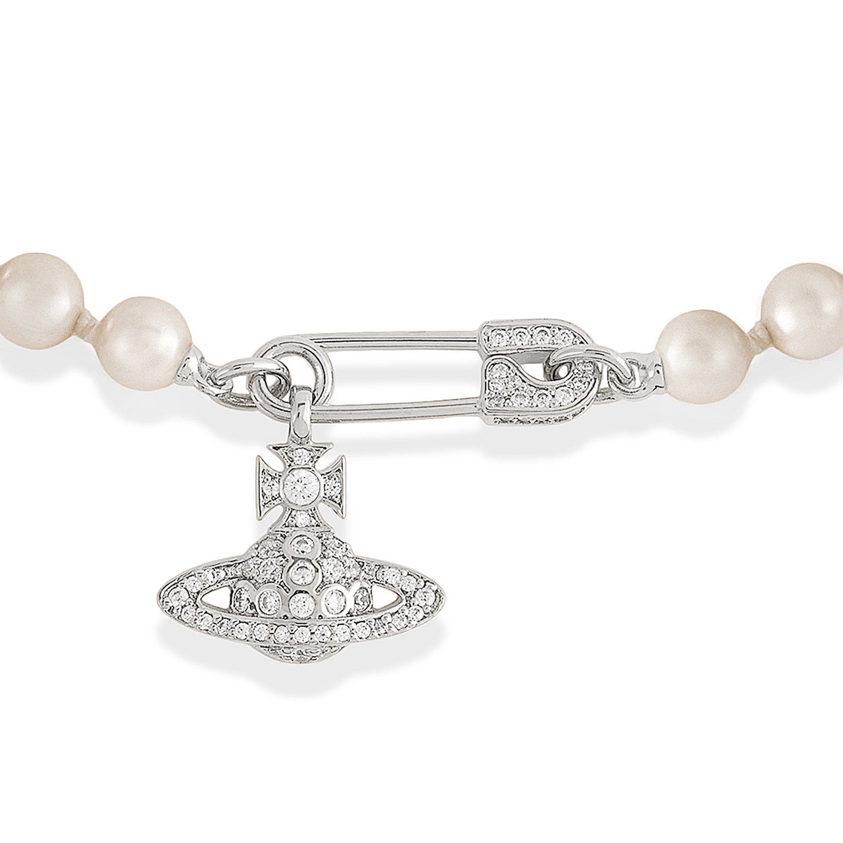 Vivienne Westwood Olympia Creamrose Pearl Pendant, Platinum