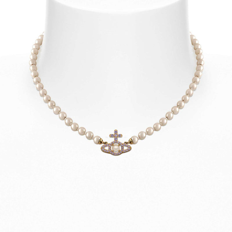 Vivienne Westwood Olympia Pearl Necklace, Gold Plated
