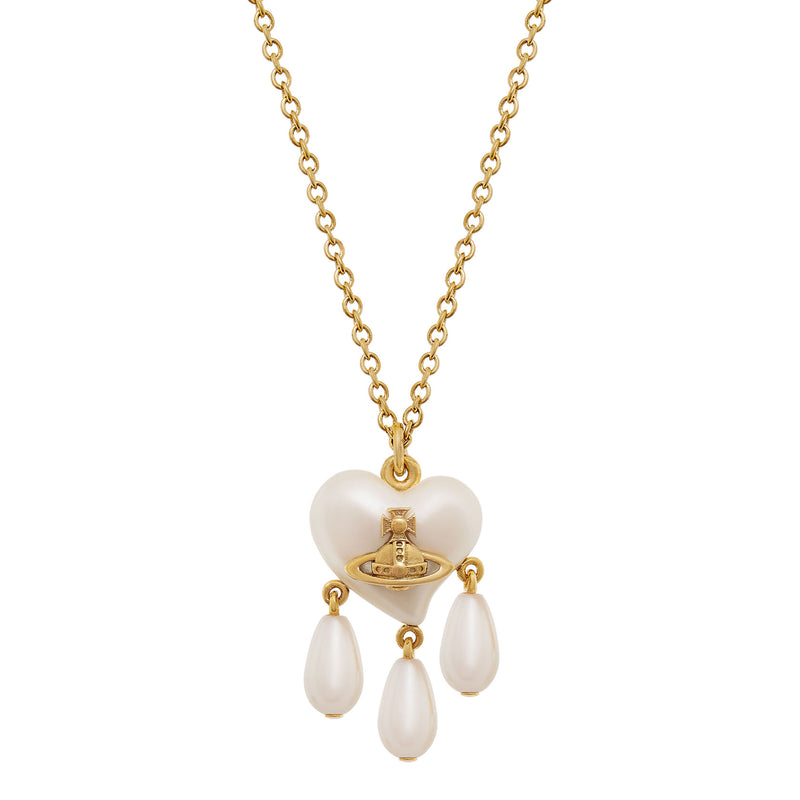 Vivienne Westwood Sheryl Creamrose Pearl Pendant, Gold Plated