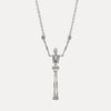 Vivienne Westwood Skeleton Silver Long Necklace, Platinum Plated