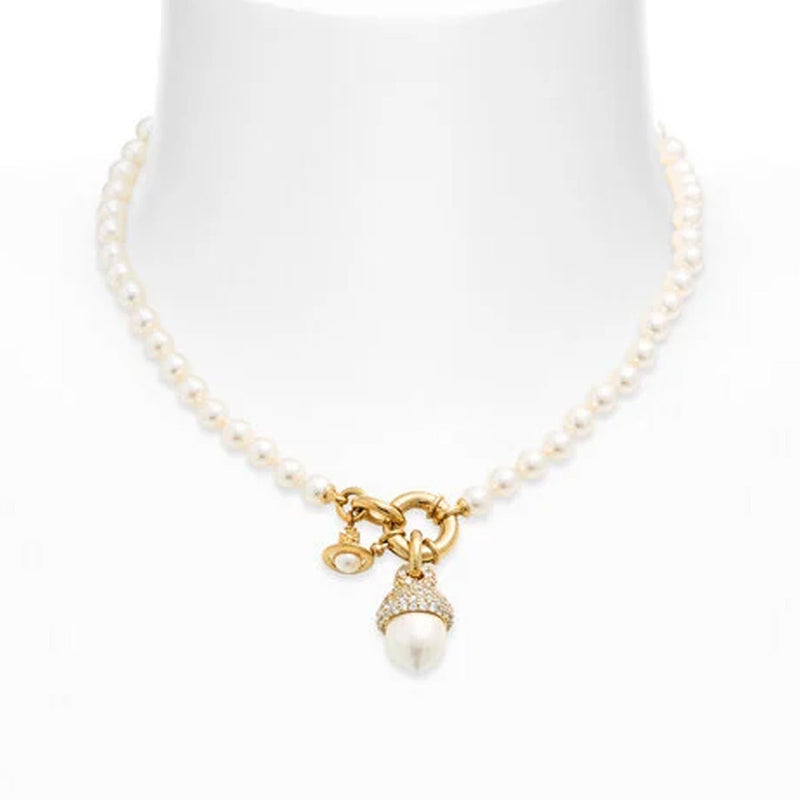 Vivienne Westwood Lucille Pearl Necklace, Gold Plated