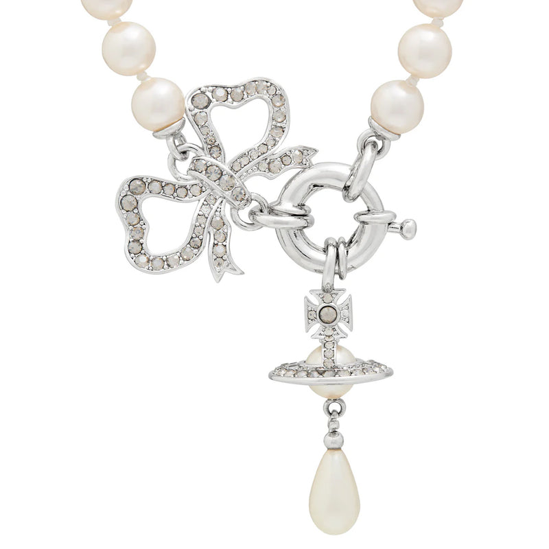 Vivienne Westwood Rigoberta Pearl Necklace, Platinum Plated