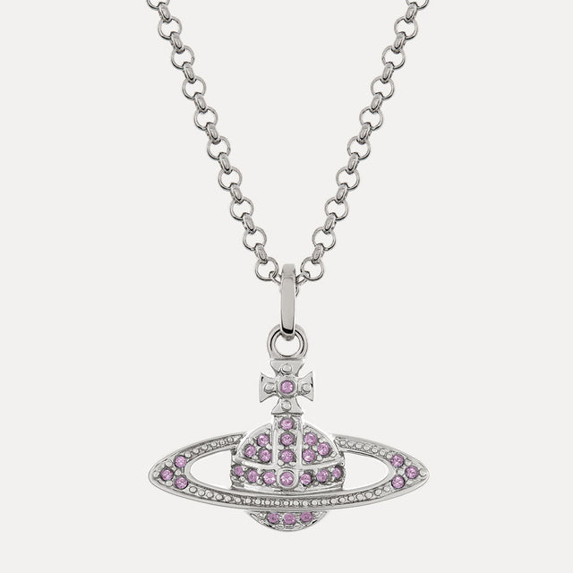 Vivienne Westwood Mini Bas Relief Violet Pendant, Platinum Plated