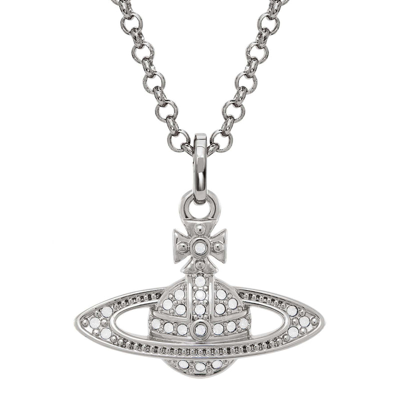 Vivienne Westwood Mini Bas Relief Silver Pendant, Platinum Plated