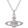 Vivienne Westwood Mini Bas Relief Vintage Rose Iris Pendant, Platinum Plated