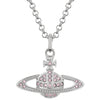 Vivienne Westwood Mini Bas Relief Vintage Rose Pendant, Platinum Plated
