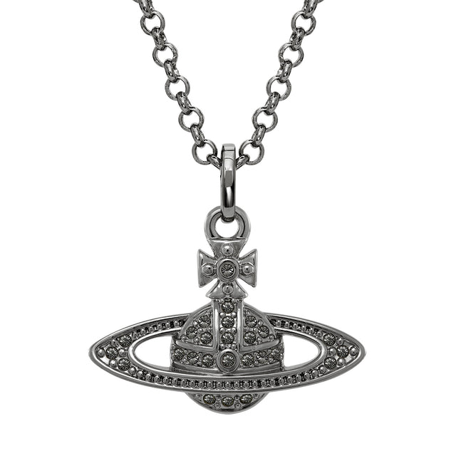 Vivienne Westwood Mini Bas Relief Pendant, Ruthenium Plated