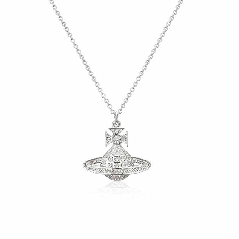 Vivienne Westwood Minnie Bas Relief Pendant, Rhodium Plated