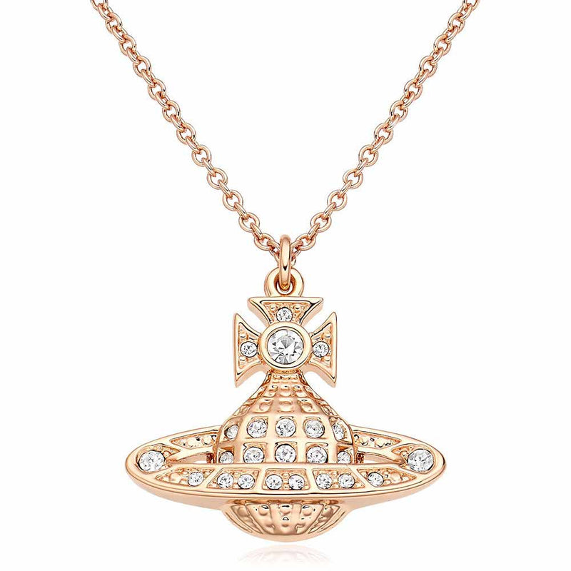 Vivienne Westwood Minnie Bas Relief Pendant, Rose Gold Plated