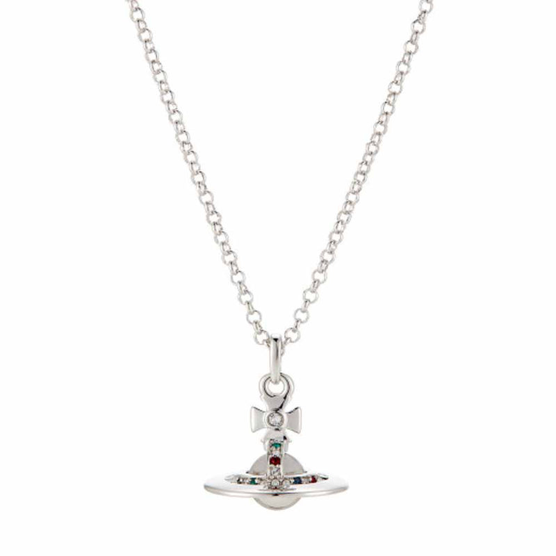Vivienne Westwood New Tiny Orb Pendant, Rhodium Plated