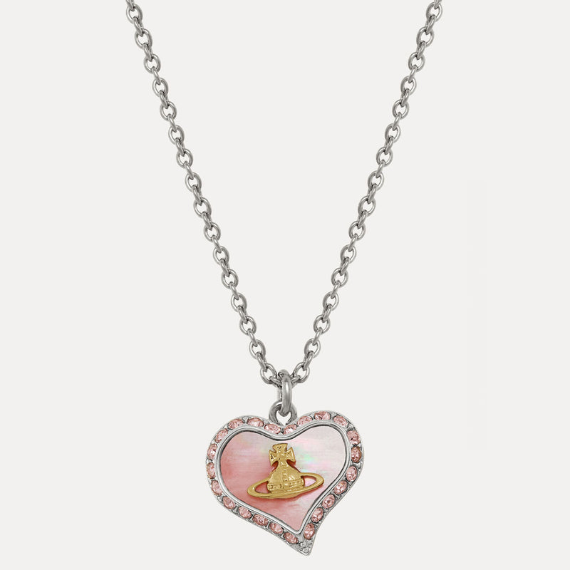 Vivienne Westwood Petra Pendant Coral Necklace, Platinum Plated