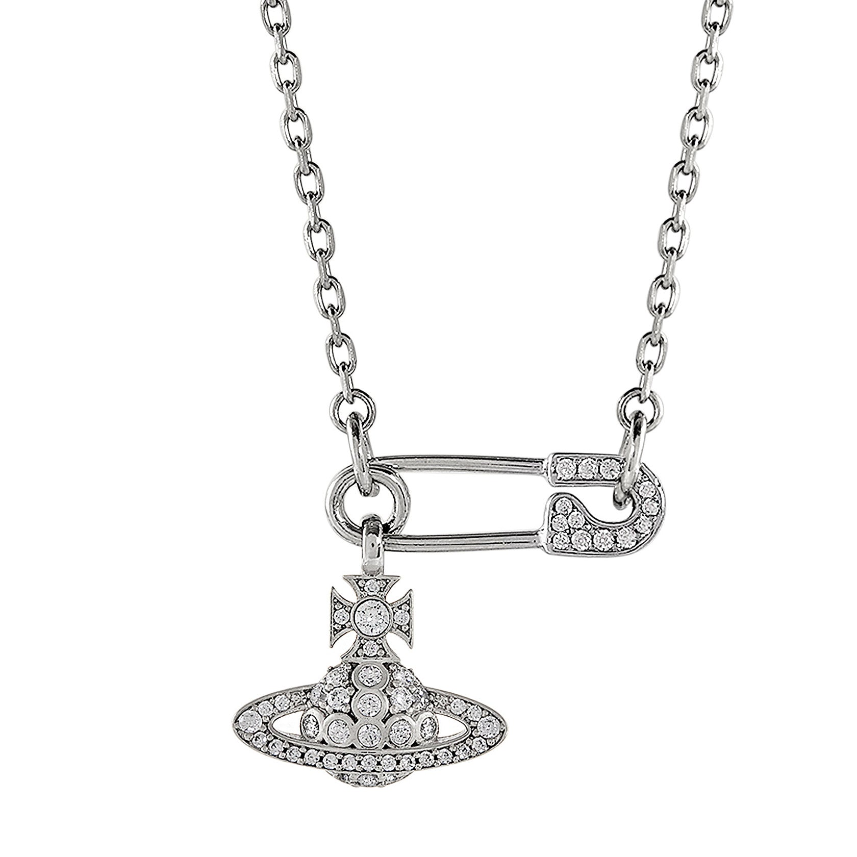 Vivienne Westwood｜JEWERLY (OLYMPIA PEARL PENDANT (63020 Vivienne Westwood Olympia Pearl Pendant Necklace | Silver