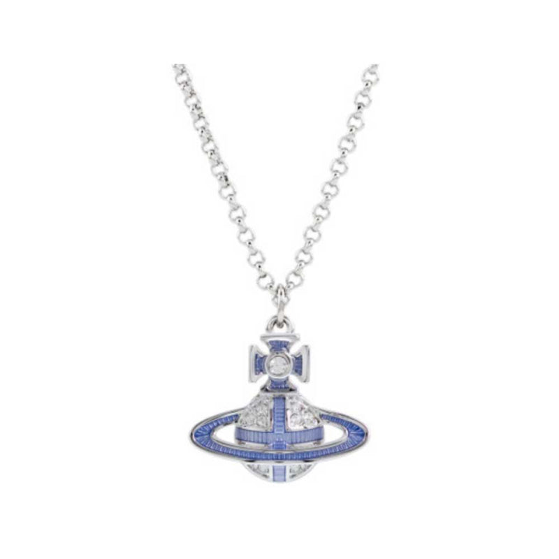 Vivienne Westwood Suffolk Bas Relief Pendant, Rhodium Plated