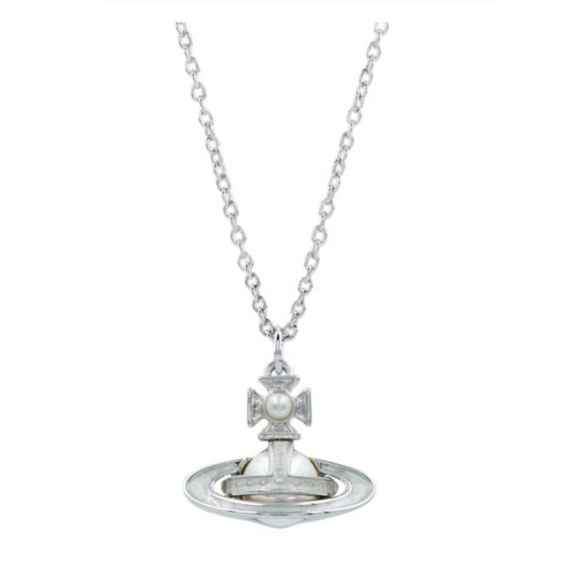 Vivienne Westwood Simonetta Bas Relief Pendant, Rhodium Plated