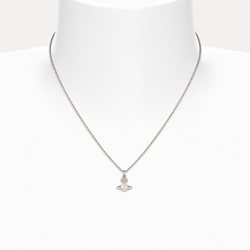 Vivienne Westwood Balbina Pearl Necklace, Silver Tone Plated