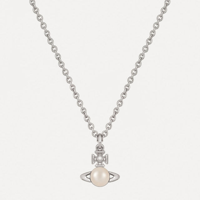Vivienne Westwood Balbina Pearl Necklace, Silver Tone Plated