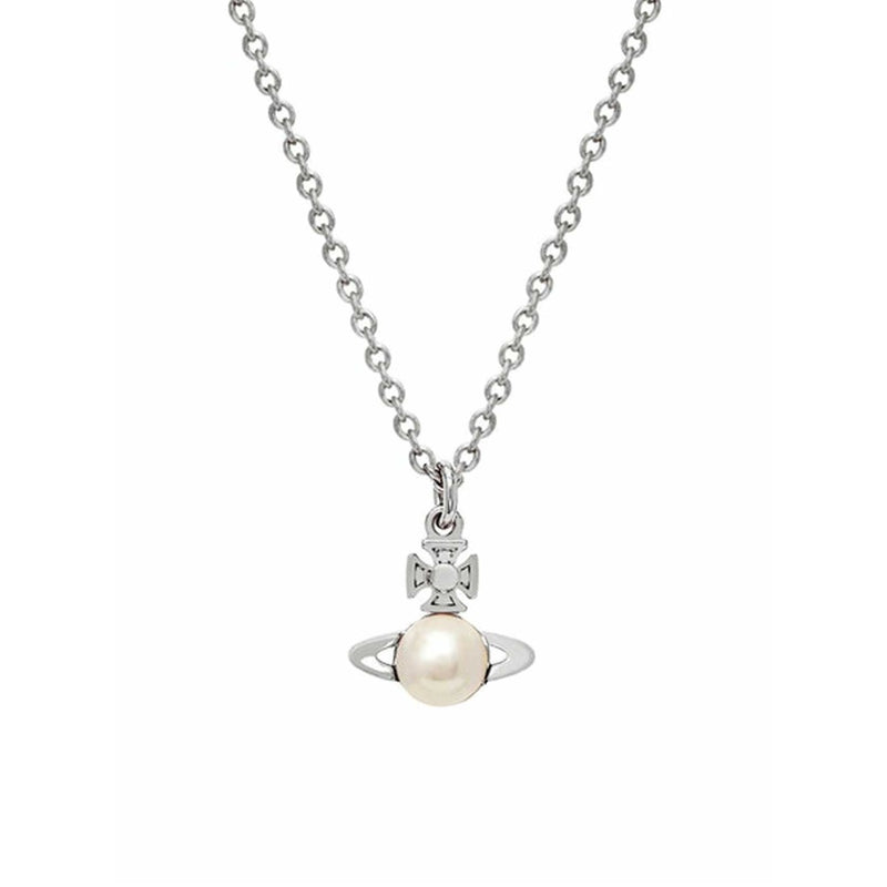 Vivienne Westwood Balbina Cream Pearl Pendant, Platinum Plated
