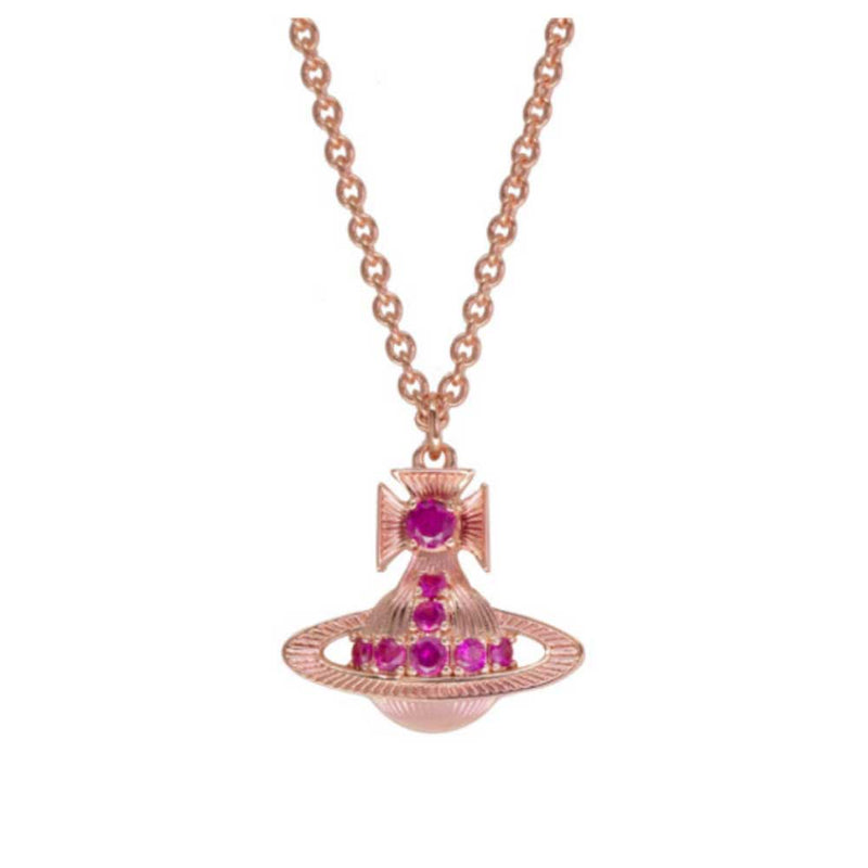 Vivienne Westwood Chloris Bas Relief Pendant, Pink Gold Plated