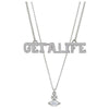 Vivienne Westwood Get A Life Pendant, Rhodium Plated