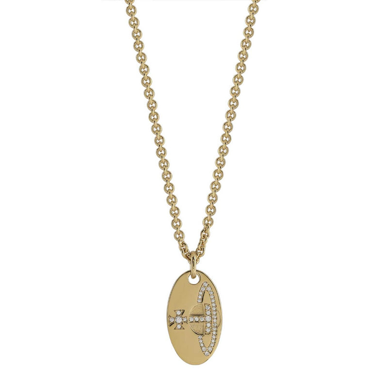 Vivienne Westwood Large Tag Pendant, Gold Plated