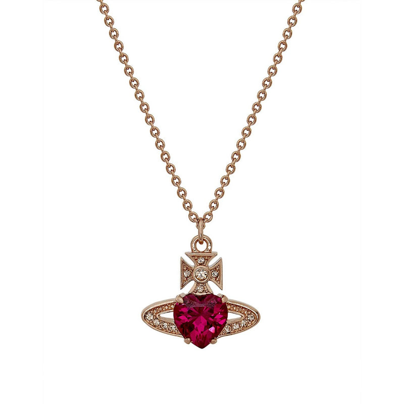 Vivienne Westwood Ariella Light Peach Crystal Pendant, Rose Gold Plated
