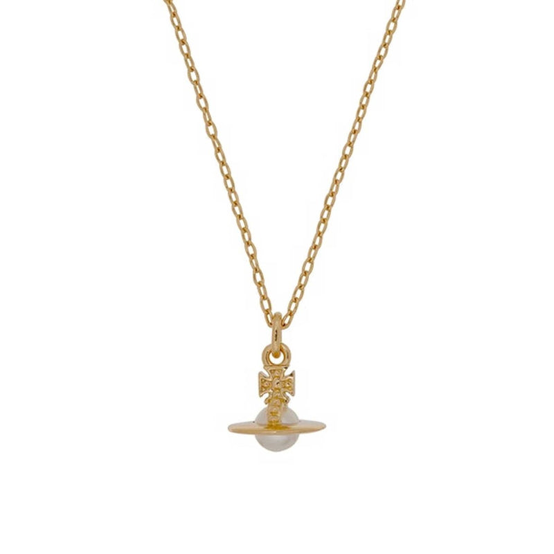 Vivienne Westwood Layla Creamrose Pearl Pendant, Gold Plated