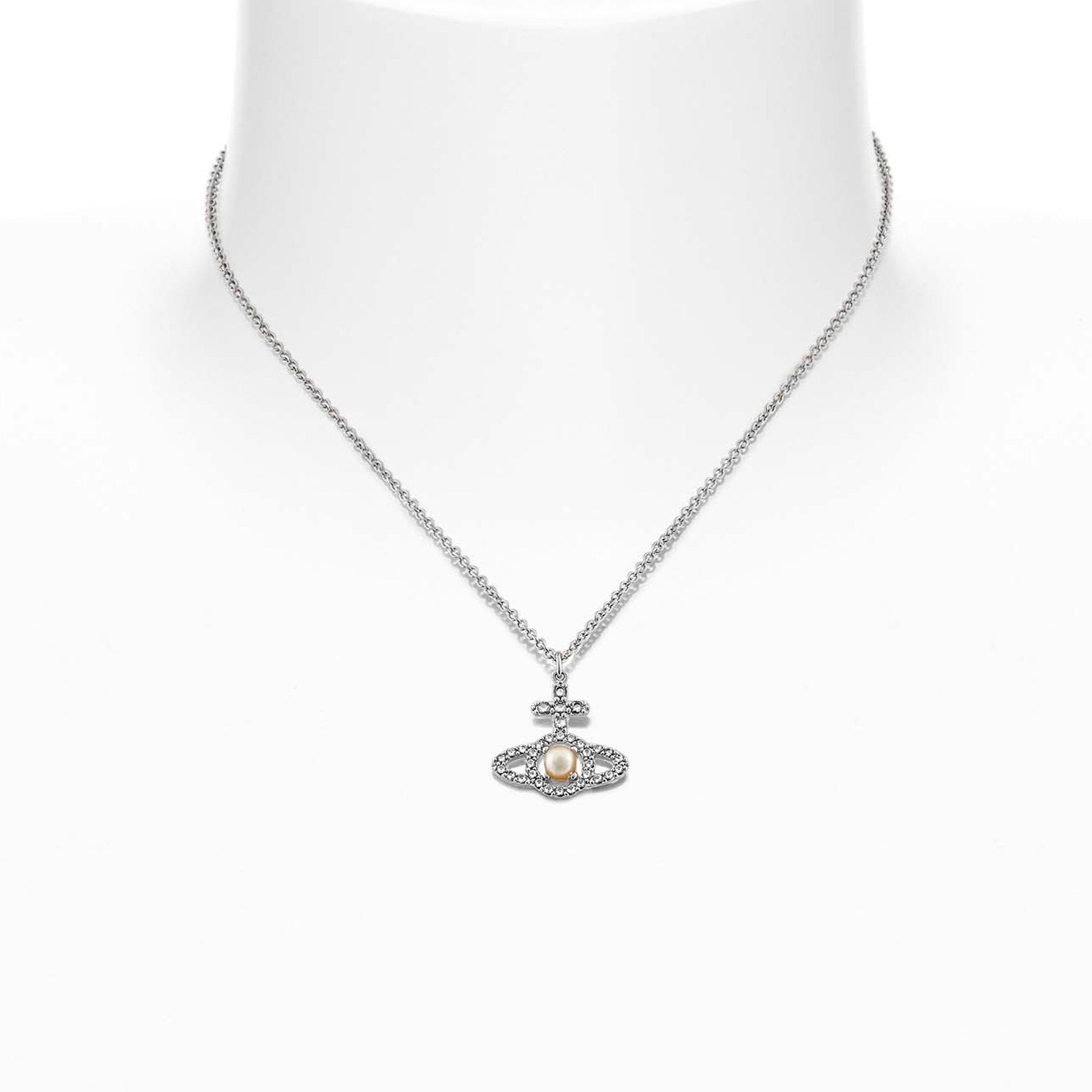 Vivienne Westwood Olympia Creamrose Pearl Pendant, Platinum Plated