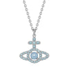 Vivienne Westwood Olympia Pearl Blue Pendant, Platinum Plated