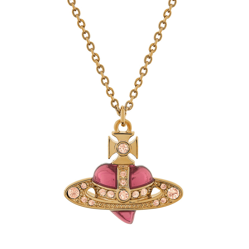 Vivienne Westwood Diamanete Heart Pendant, Gold Plated