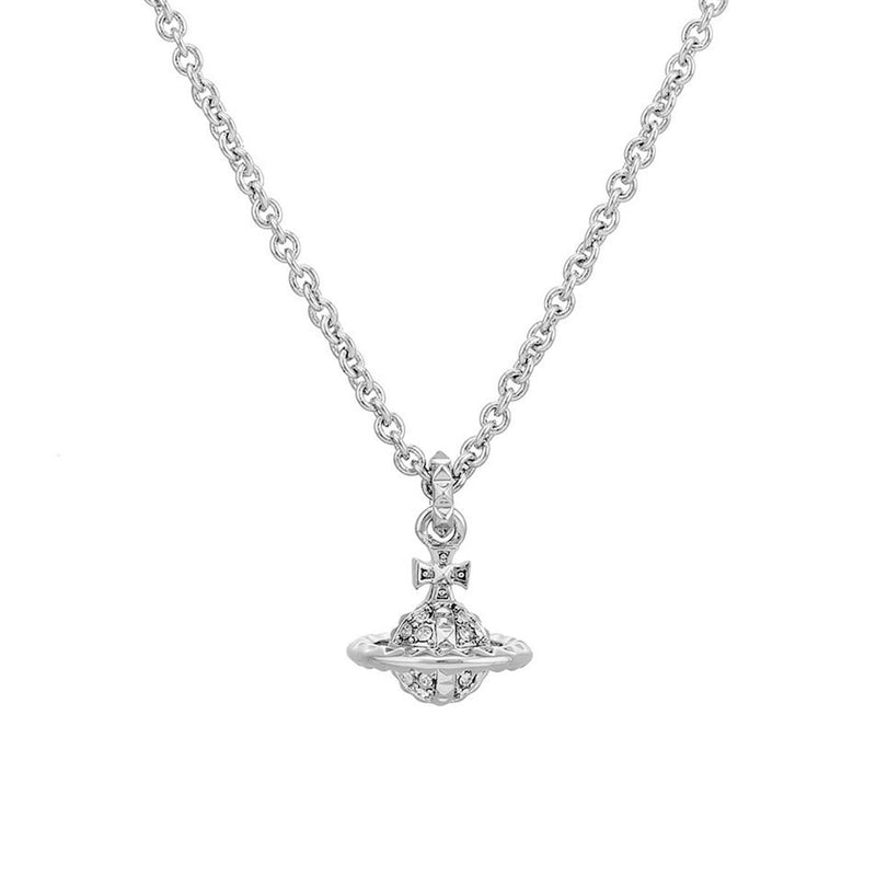 Vivienne Westwood Mayfair Small Orb Mini Necklace, Platinum Plated