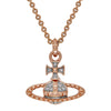 Vivienne Westwood Mayfair Bas Relief Pendant, Pink Gold Plated