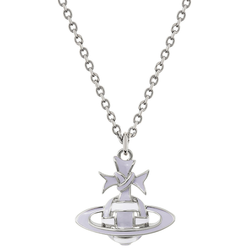 Vivienne Westwood Ribbon Bas Relief Pendant, Platinum Plated