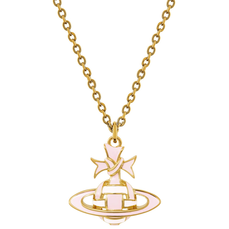 Vivienne Westwood Ribbon Bas Relief Pendant, Gold Plated