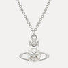 Vivienne Westwood Reina Large Silver Pendant, Platinum Plated