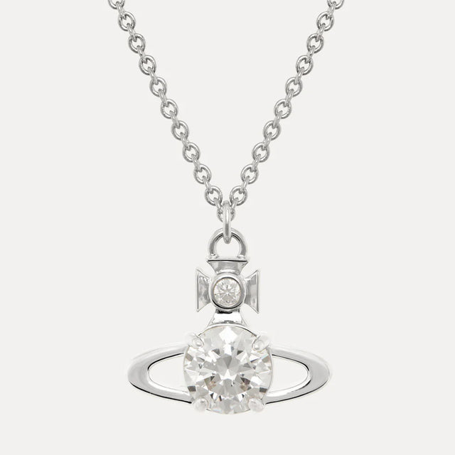 Vivienne Westwood Reina Large Silver Pendant, Platinum Plated