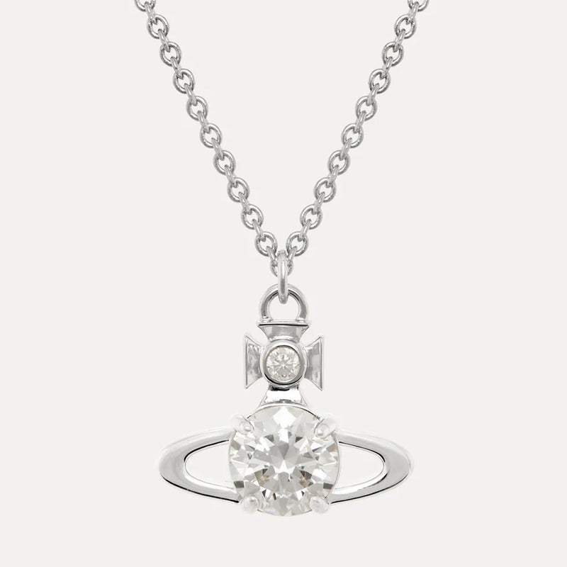 Vivienne Westwood Reina Large Silver Pendant, Platinum Plated