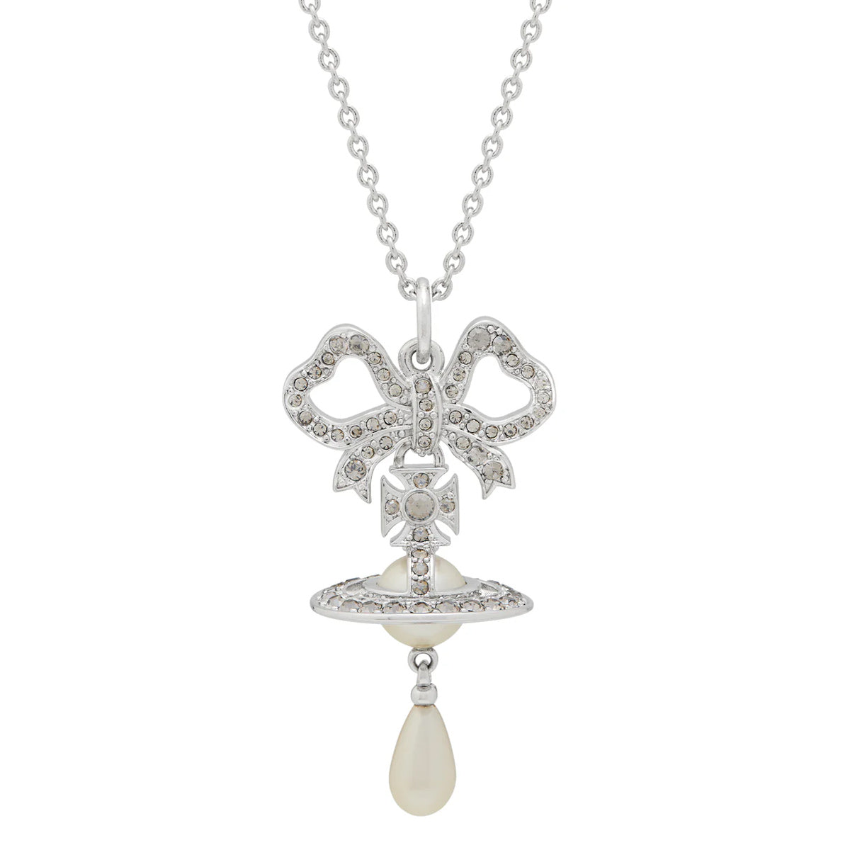 Vivienne Westwood Olympia Pearl Pendant, Platinum Plated – David