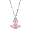Vivienne Westwood Millie Silver / Pink Pendant, Platinum Plated