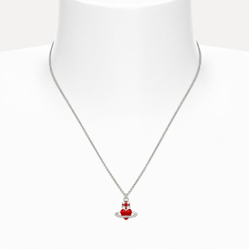 Vivienne Westwood Fabianna Bas Relief Pendant Necklace, Silver Tone Plated