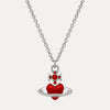 Vivienne Westwood Fabianna Bas Relief Pendant Necklace, Silver Tone Plated