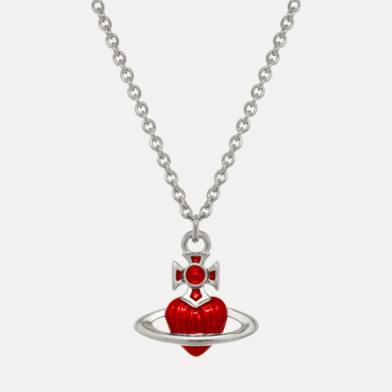 Vivienne Westwood Fabianna Bas Relief Pendant Necklace, Silver Tone Plated
